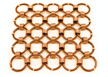 Metal Hasır Perdelik / Pirinç Tel Yüzük Hasır Perde 8mm Daire Dia ile Conect