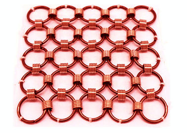 Alışveriş Merkezi Otel Dekorasyonu İçin Chainmail Yüzük Metal Mesh Perdelik