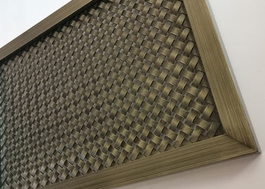 Antika Bakırlı Çerçeve Tasarımı Metal Mimari Hasır Ekranı