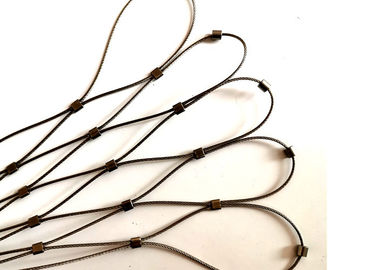 Eğim Düşme Koruması için 2MM Dia Esnek Paslanmaz Çelik Halat Güvenlik Ağı