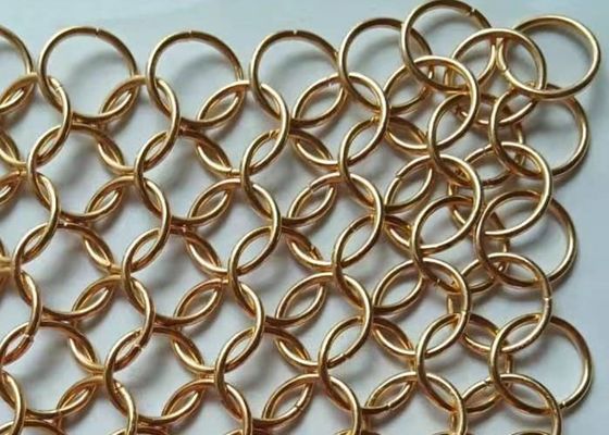 10mm Yuvarlak Halka Chainmail Örgü Paslanmaz Çelik Dekorasyon Perde Chainmail Ring Mesh