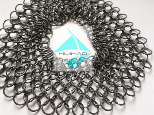 Yuvarlak Halka Zincirli posta örgüsü 1.2mm X 12mm Metal Halka Örgü Uzay Bölücüler