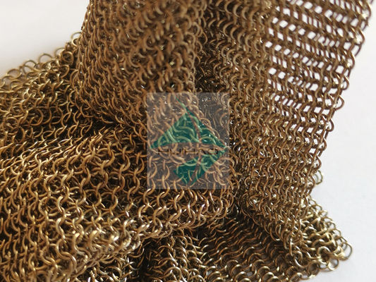 Chainmail Örgü Halka Örgü Tipi Antik Görünüm Metal Örgü Perdelik Metalik Renkli Pencere Güneşlik İçin