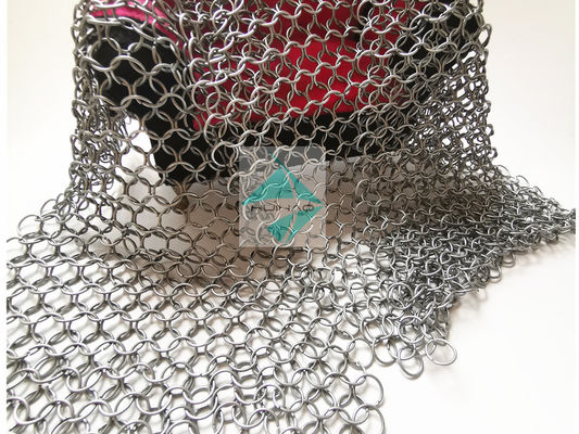 Alüminyum Alaşımlı Chainmail Yuvarlak Halka Örgü, Dekorasyon Bölücü Metal Halka Örgü