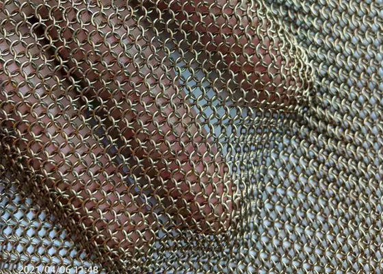 Güvenlik Eldivenleri Giysileri İçin Kaynaklı 0.53mm Tel Çapı Zincir Posta Mesh