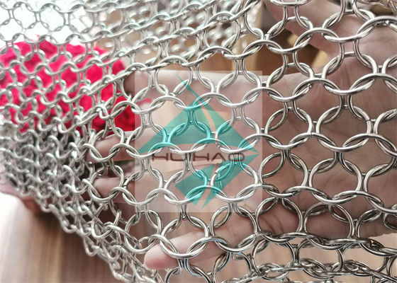 Cephe Dekorasyonu için Chainmail Kaynaklı Pvd Metal Halka Mesh